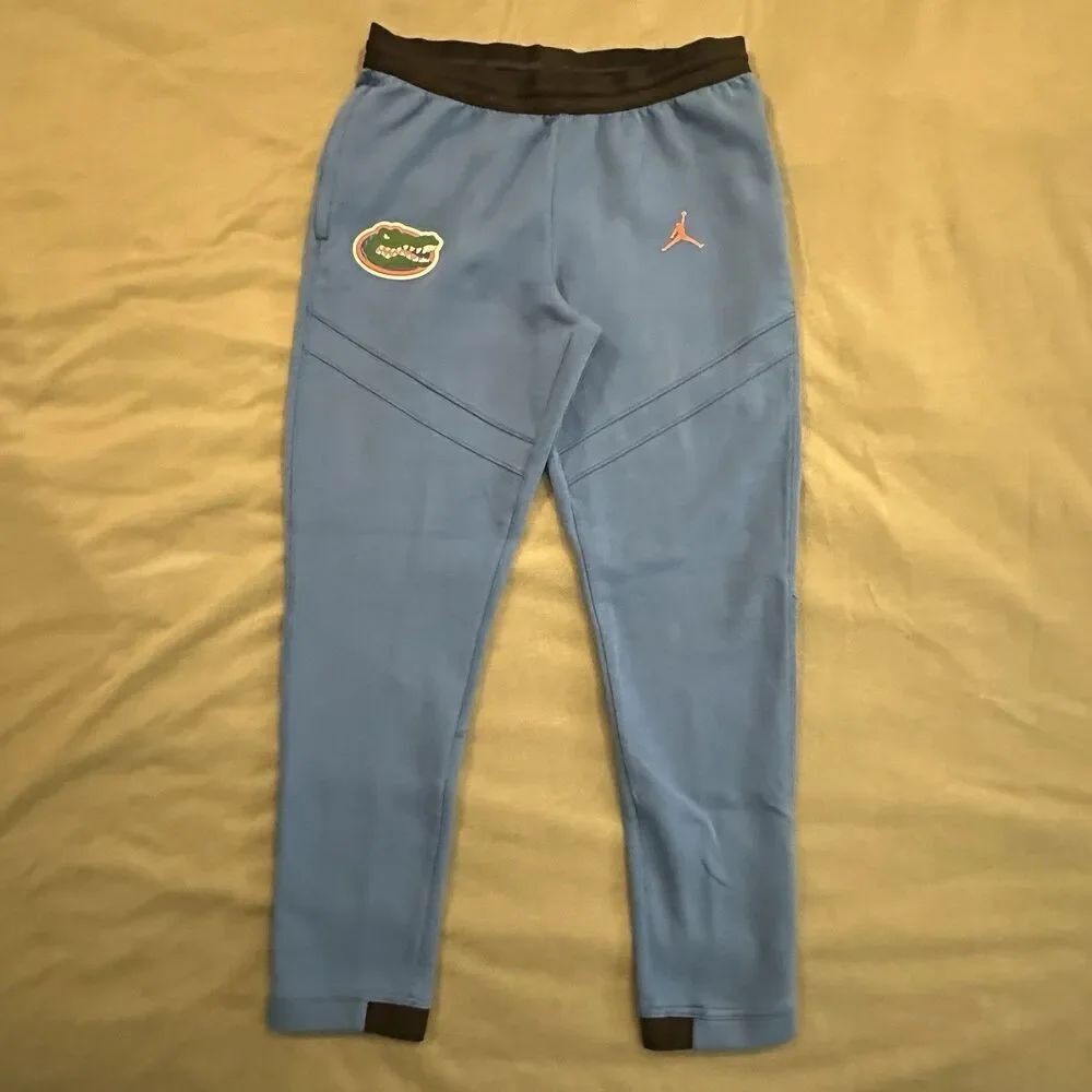 Jordan Florida Gators Joggers Mens L Basketball Sweatpants Athletic Blue NCAA